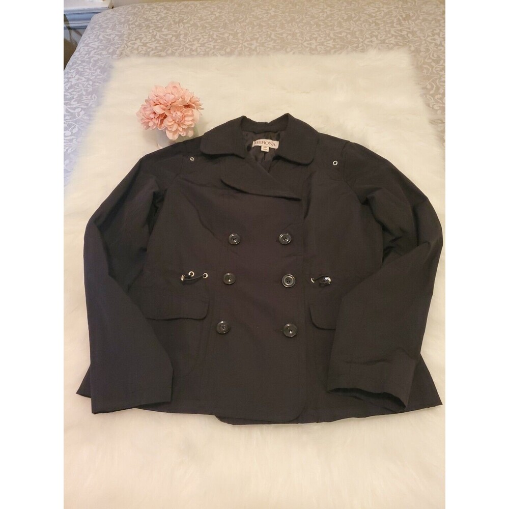 Merona Black Lightweight Buttoned Lined Jacket Size S/P